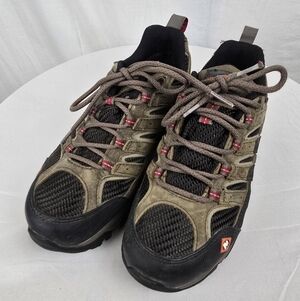 Merrell Women's Moab Vertex Vent Outdoor Hiking Black Brown Safety Shoes Sz 6.5